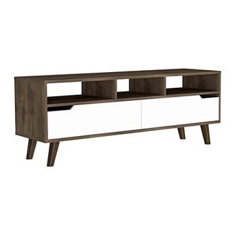 Oslo Tv Stand For Tv´s Up 51", Two Drawers, Four Legs, Three Open Shelves