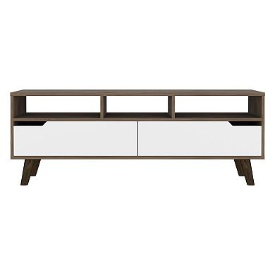 Oslo Tv Stand For Tv´s Up 51", Two  Drawers, Four Legs, Three Open Shelves