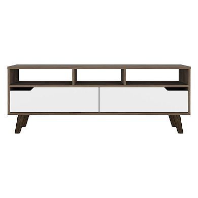 Oslo Tv Stand For Tv´s Up 51", Two Drawers, Four Legs, Three Open Shelves