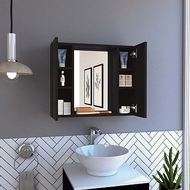 Artemisa Medicine Cabinet, Double Door, Mirror, One External Shelf