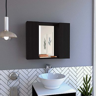 Artemisa Medicine Cabinet, Double Door, Mirror, One External Shelf