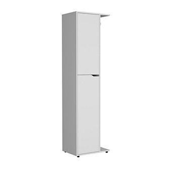 Austin 71.3-inch High One Door And Four Shelves Broom Storage Closet With Broom And Mop Holder
