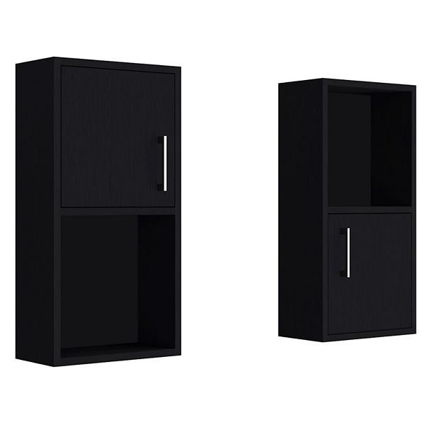 Oba 2pc Wallmounted Bathroom Medicine With Open And Closed