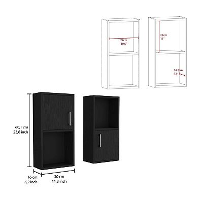 Oba 2-pc Wall-mounted Bathroom Medicine Cabinet With Open And Closed Storage