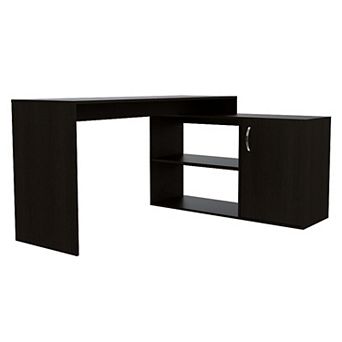Axis Modern L-shaped Computer Desk With Open & Closed Storage