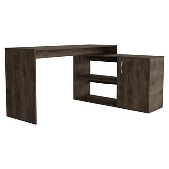 Axis Modern L-shaped Computer Desk With Open & Closed Storage