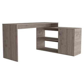 Axis Modern L-shaped Computer Desk With Open & Closed Storage