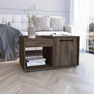 Lyon Coffee Table, Single Door Cabinet, One Open Shelf