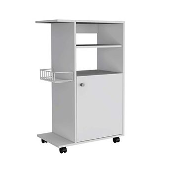 Clip Kitchen Cart, Single Door Cabinet, Four Casters