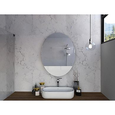Mirror Ferrara, Frameless Oval Mirror, Looking Glass