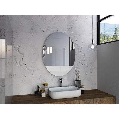 Mirror Ferrara, Frameless Oval Mirror, Looking Glass