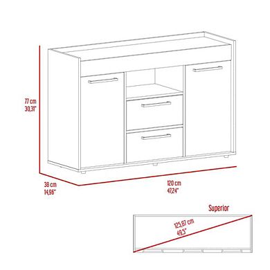 Lyon Sideboard, Two Drawers, Double Door Cabinets