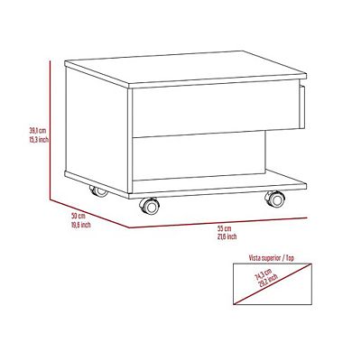 Luanda Lift Top Coffee Table, Casters, One Shelf