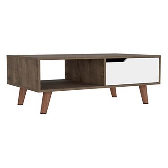 Oslo Coffee Table 2.0, One Drawer, Four Legs