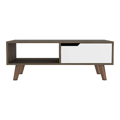Oslo Coffee Table 2.0, One Drawer, Four Legs