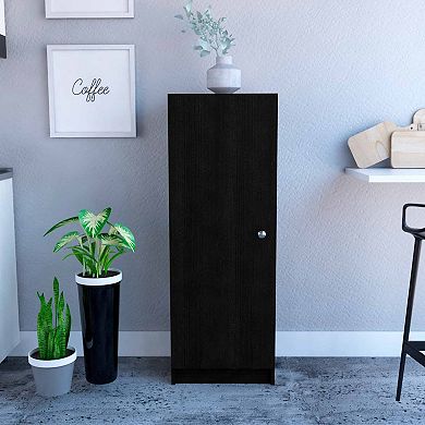 Belleria Single Door Pantry With Four Interior Shelves