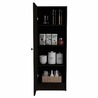 Belleria Single Door Pantry With Four Interior Shelves
