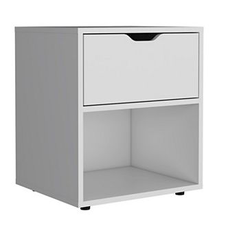 Aberdeeen 19.7-inch High Nightstand End Table With Open Shelf