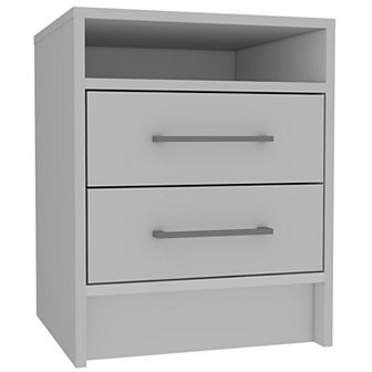 Eter Nightstand, Superior Top, Two Drawers