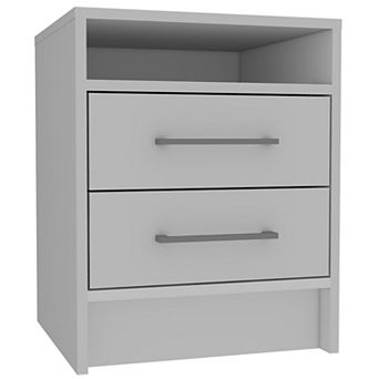 Eter Nightstand, Superior Top, Two Drawers