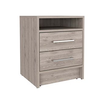 Eter Nightstand, Superior Top, Two Drawers