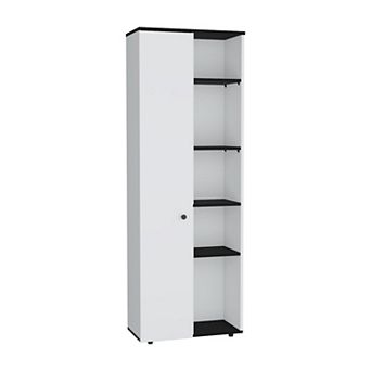 Hoyt Kitchen Pantry Storage Cabinet With And Five Interior And Exterior Shelves