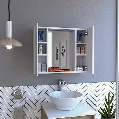 Artemisa Medicine Cabinet, Double Door, Mirror, One External Shelf
