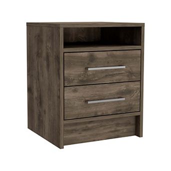 Eter Nightstand, Superior Top, Two Drawers