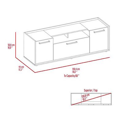 Lyon Tv Stand For Tv´s Up 55", One Cabinet, Double Door