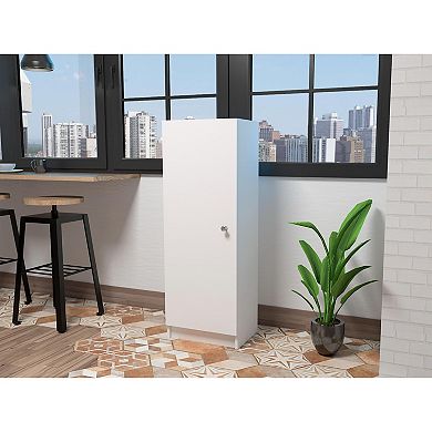 Belleria Single Door Pantry With Four Interior Shelves