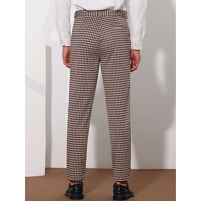 Amazon.com: AIUKE Women's Pants Houndstooth Print Wide Leg