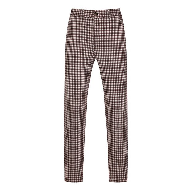 パンツ MEDI HOUNDSTOOTH STRAIGHT PANTS Houndstooth Dress Pants for Men's Classic Straight Leg