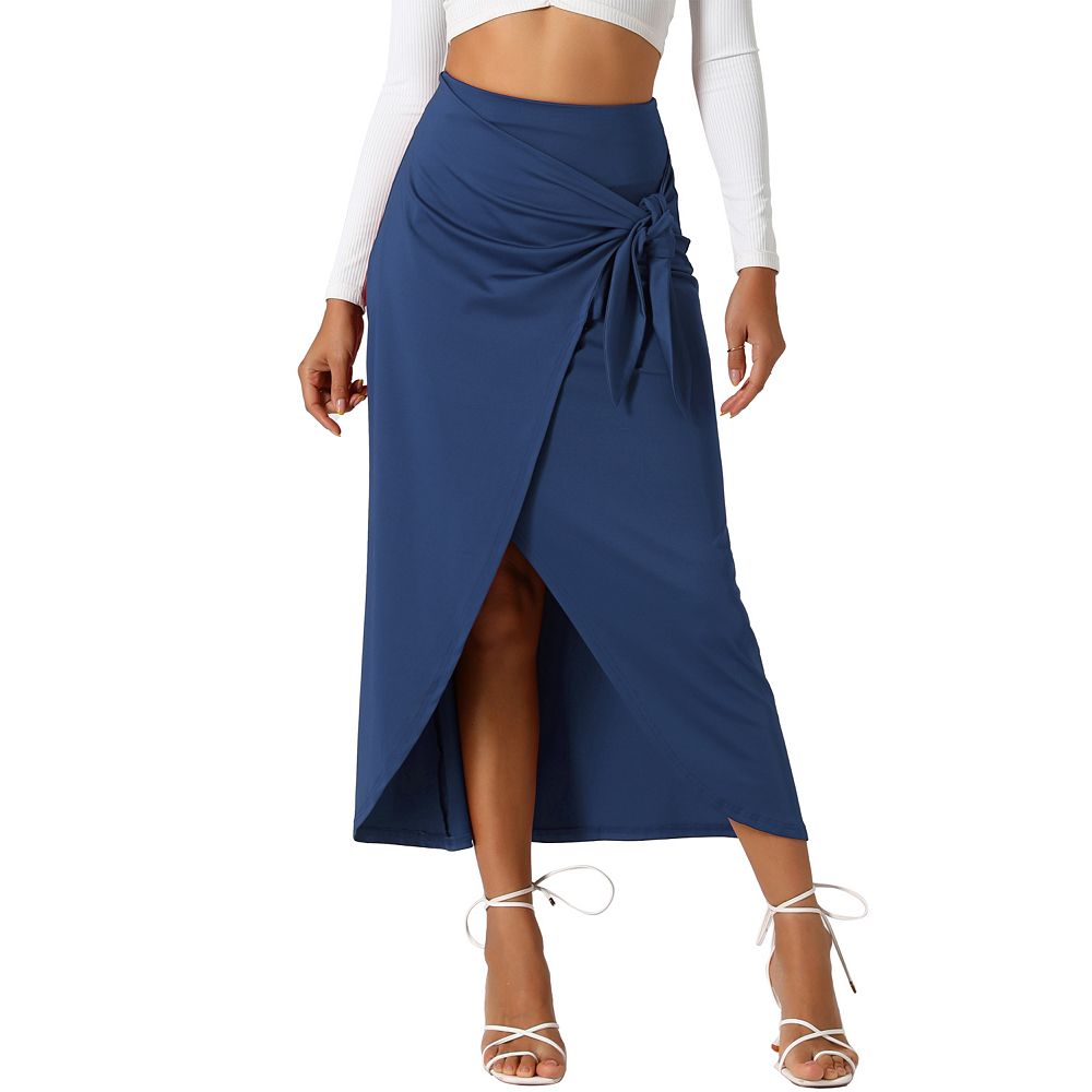Viellette High Waist Long Skirt Coronet Blue main image 0