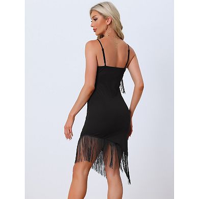 Prom V-neck Fringed Slim Mini Evening Dress main image 0