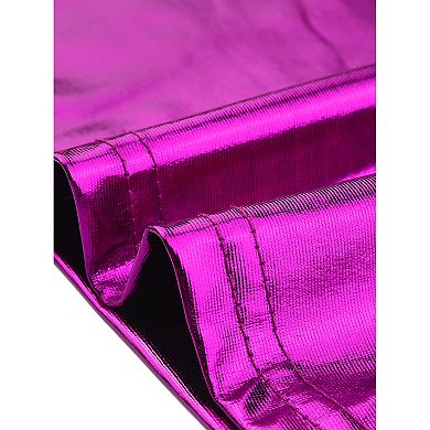 Women's Metallic Sparkly Club Party Mini Shiny Bodycon Spaghetti Strap Dress