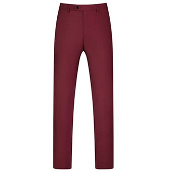 Dress Pants for Men's Classic Fit Flat Front Work Business Trousers