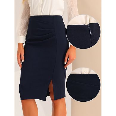 Pencil Skirts For Women's Elastic High Waist Bodycon Hip-wrapped Skirt