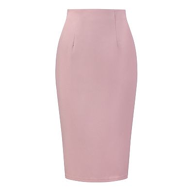 Women s Elegant Pencil Skirt High Waist Split Hem Work Bodycon Business Skirts