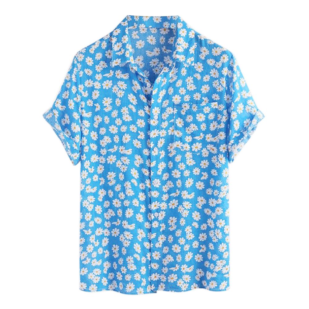 Men’s Short Sleeve Floral Hawaiian Shirt