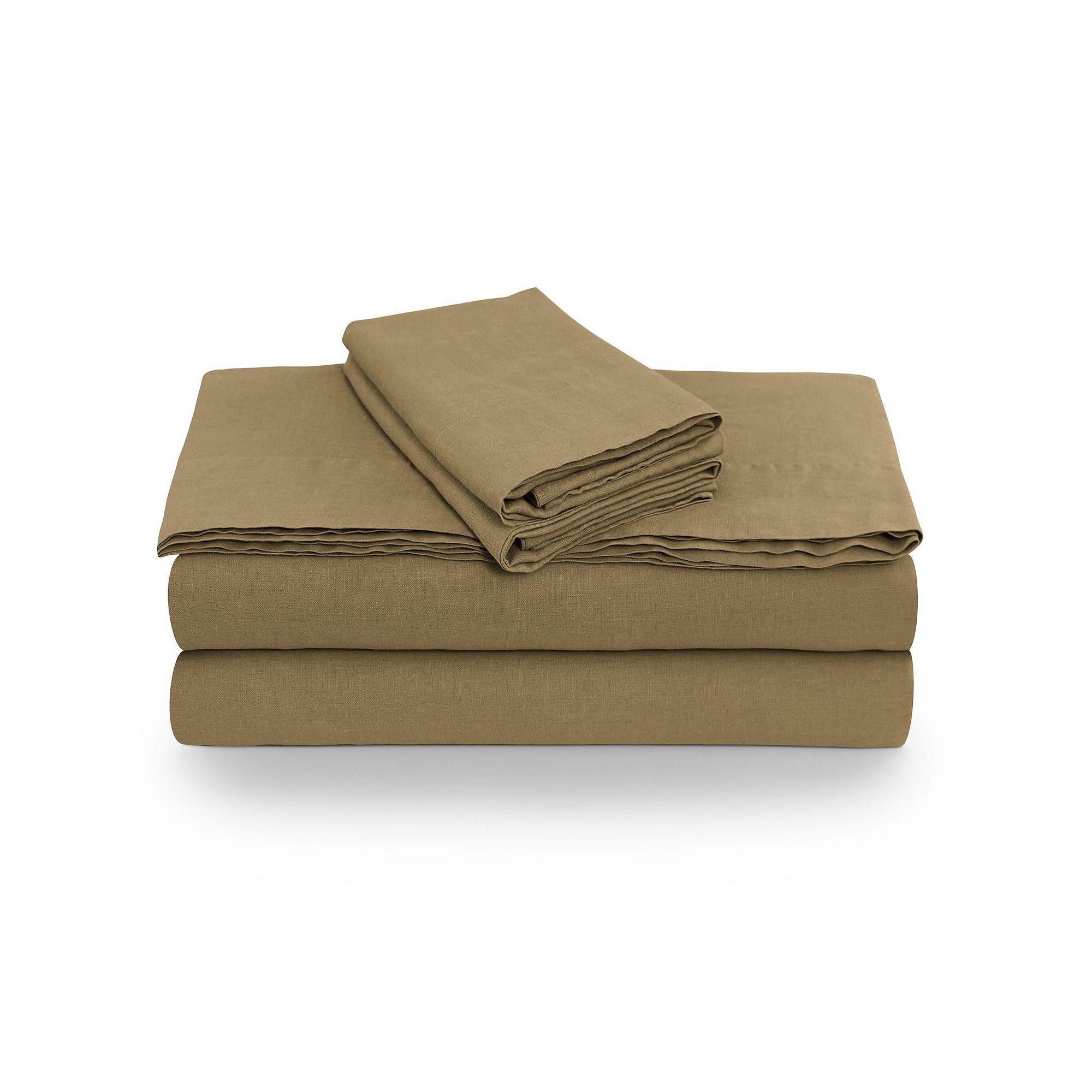 Tribeca Living European Flax Linen Extra Deep Pocket Sheet Set with Pillowc