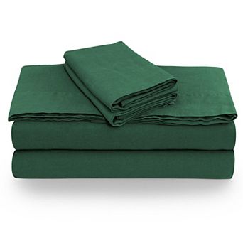Tribeca Living European Flax Linen Extra Deep Pocket Sheet Set with Pillowcases