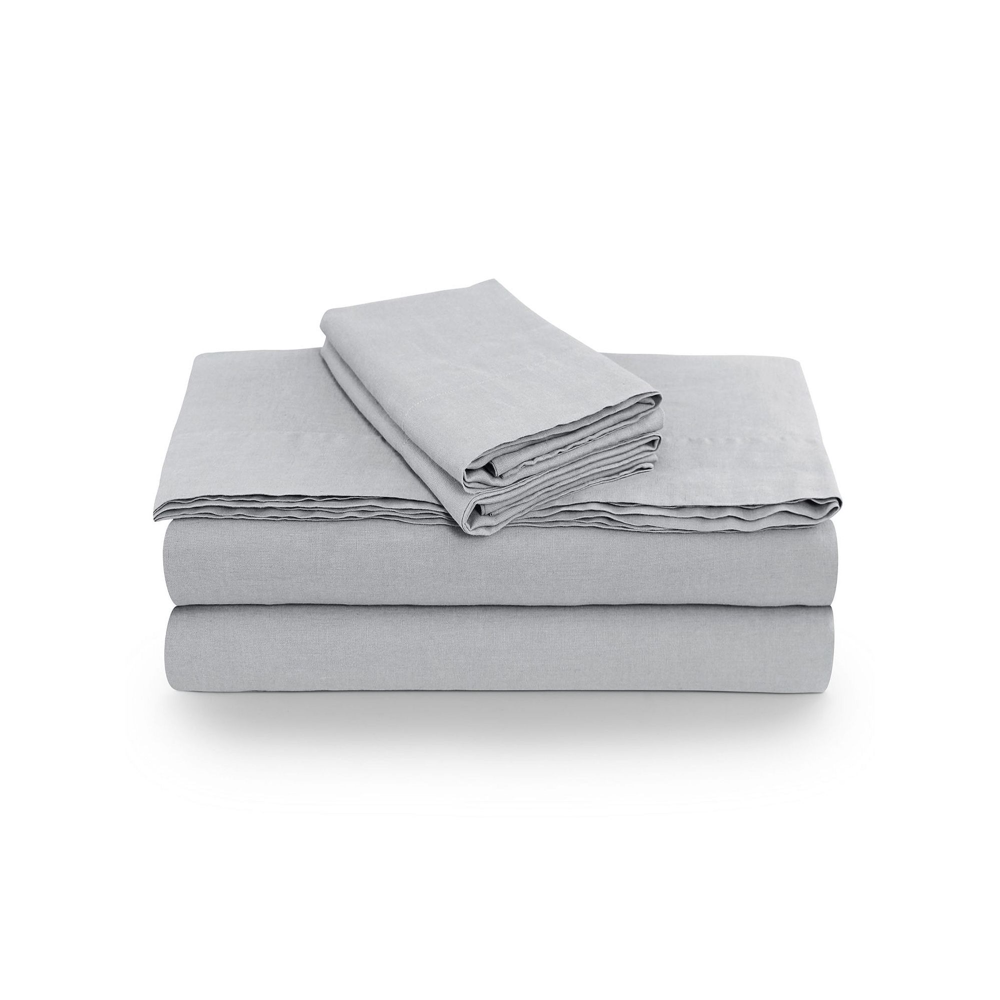 Tribeca Living European Flax Linen Extra Deep Pocket Sheet Set with Pillowc