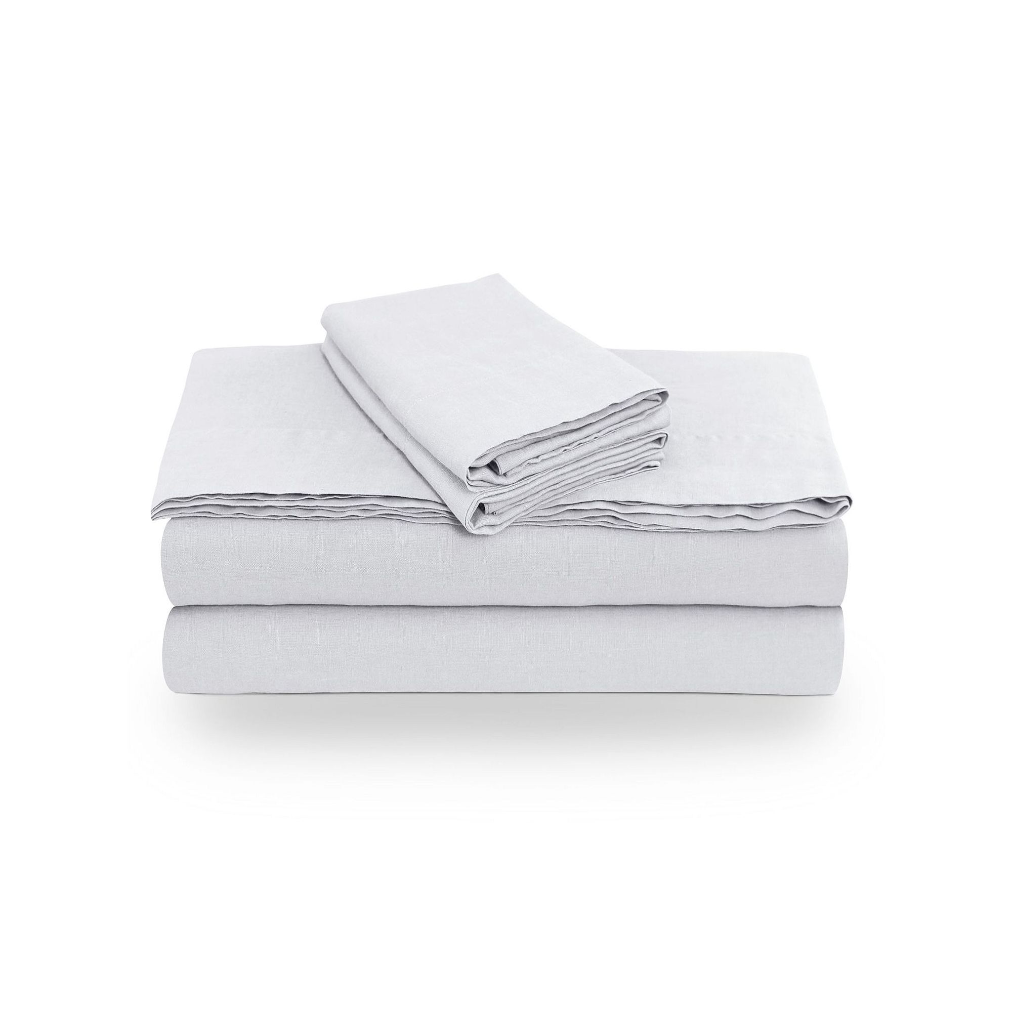 Tribeca Living European Flax Linen Extra Deep Pocket Sheet Set with Pillowc