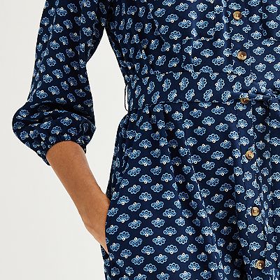 Women's Croft & Barrow Y-Neck Maxi Shirtdress