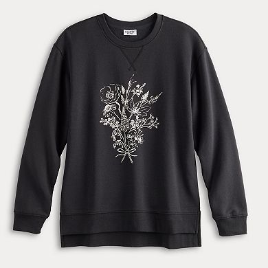 Women's Wild Flower Bouquet Graphic Pullover