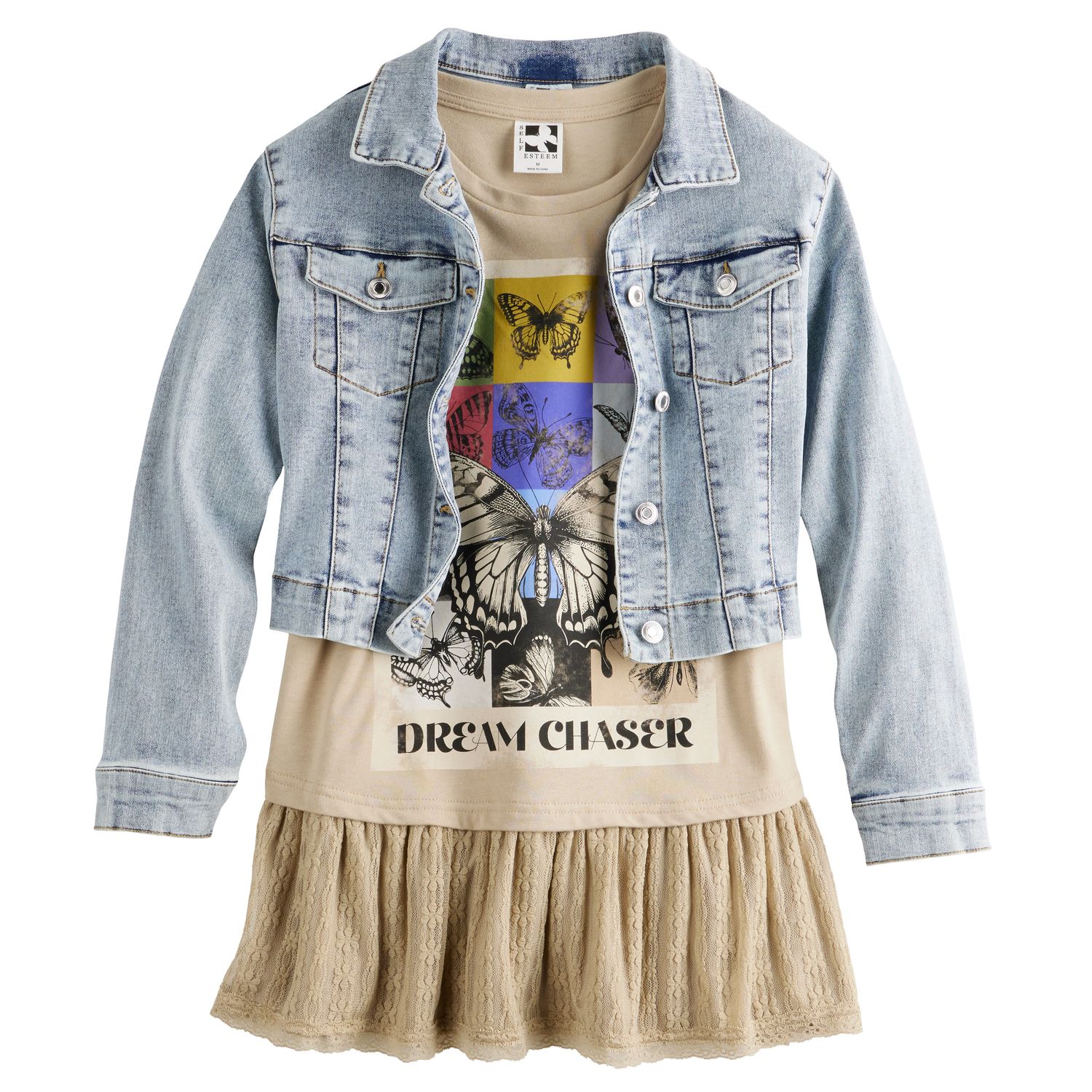 Ensemble Fille Dickins & Jones (Robe + T-Shirt) | Taille 7-8 Ans | Neuf Avec Étiquettes