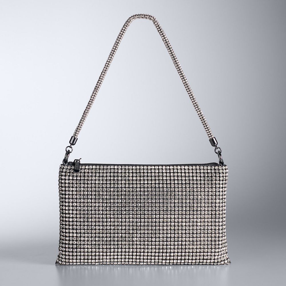 Simply Vera Vera Wang Zola Slouchy Rhinestone Shoulder Bag