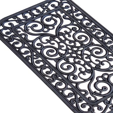 Achim Faux Wrought Iron Rubber Doormat