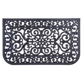 Achim Faux Wrought Iron Rubber Doormat