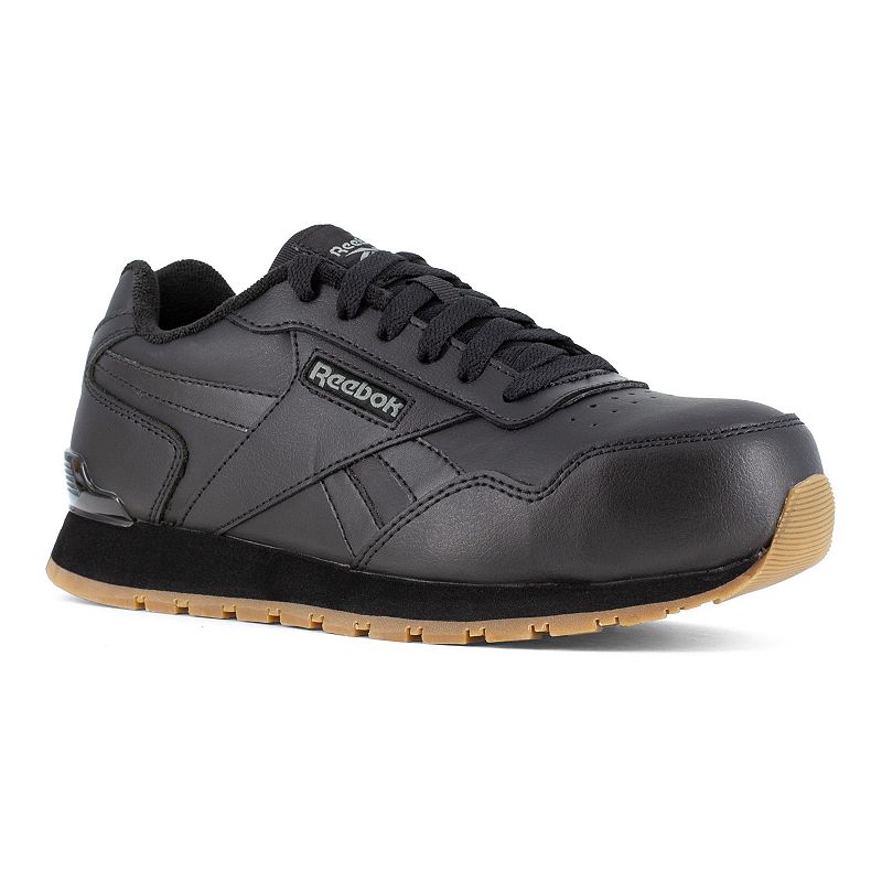 Reebok Harman Work Men's Leather & Suede Composite-Toe Shoes, Size: 8 Wide, Black